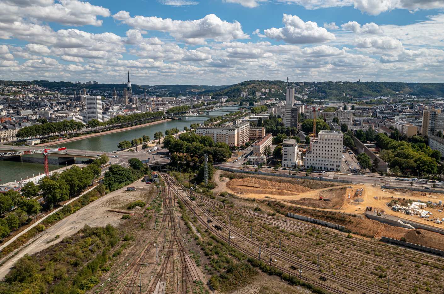 nouveau quartier flaubert vu par drone